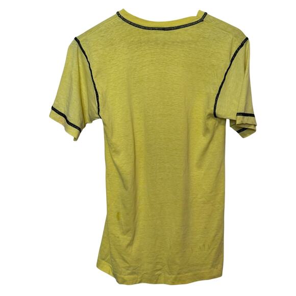 Vintage 70's Yellow Perdue University 50/50 Champion T-Shirt with Blue Stitching - Picture 6 of 8